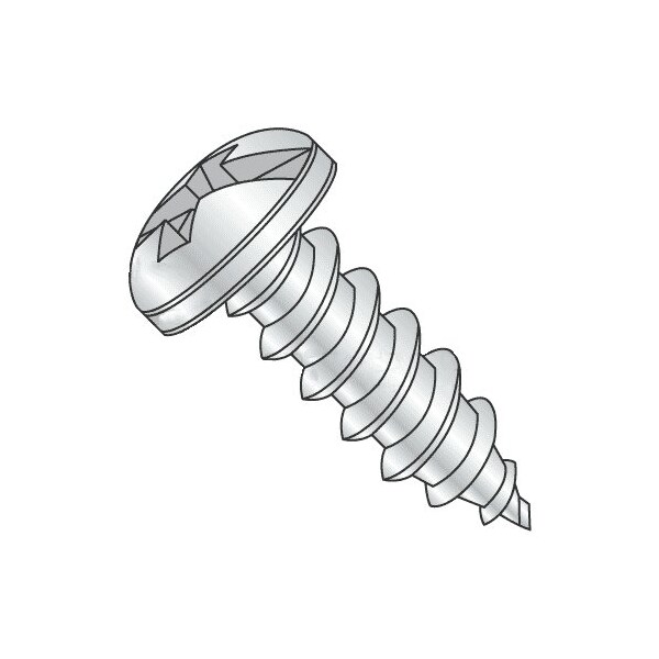 Newport Fasteners Self-Drilling Screw, #12 x 1/2 in, Zinc Plated Steel Pan Head Combination Phillips/Slotted Drive 201199-100 - main